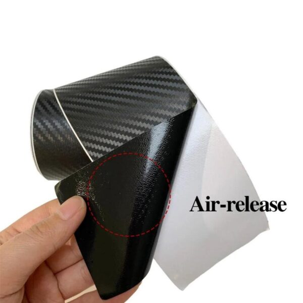 Carbon Black Fiber Anti-Scratch Car Protector Strip - 100mm x 10m Door & Bumper