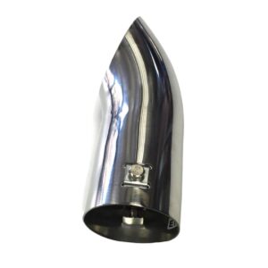 Stainless Steel Curved Exhaust Trim 35-60mm - Sporty Look & Easy Installation