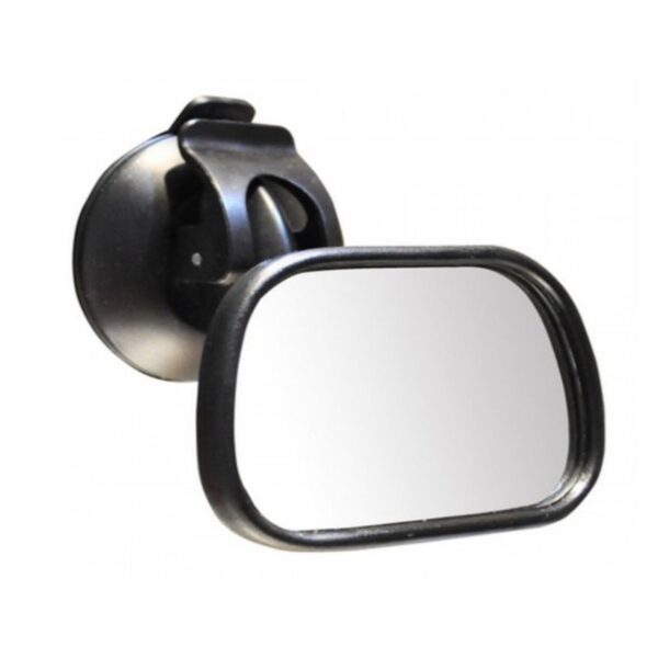 Small Wide Angle Interior Car Mirror - Adjustable Suction Cup for Extra Visibility