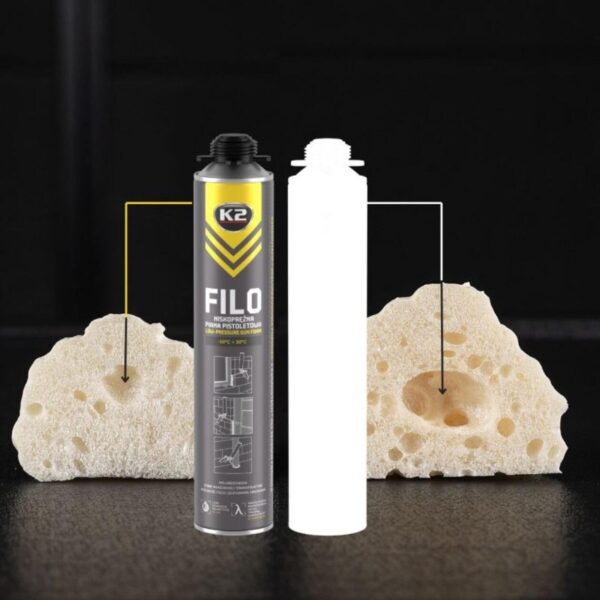 K2 Pistol Mounting Foam 750ml - Low-Pressure Multi-Season Assembly Foam - Image 2