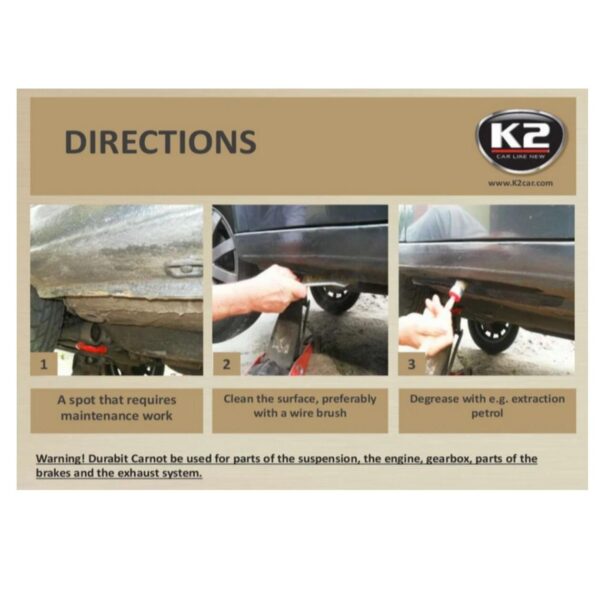 K2 DURABIT Undercoat 1L - Bitumen-Rubber Chassis Protection - Image 4