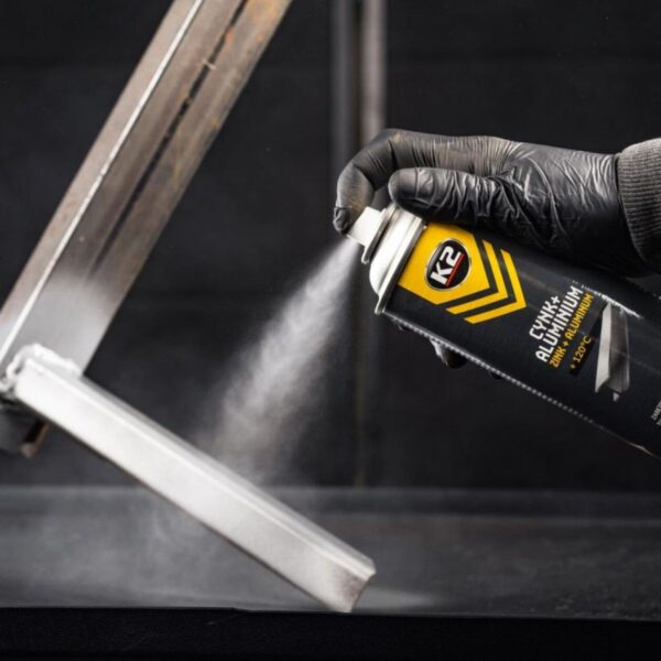 K2 ZINC+ Aluminum Spray - Corrosion Protection +120°C Heat Resistance, 400ml - Image 4