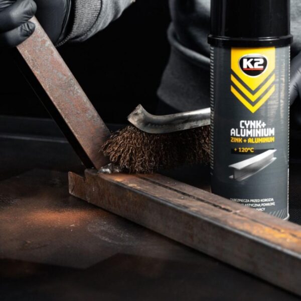 K2 ZINC+ Aluminum Spray - Corrosion Protection +120°C Heat Resistance, 400ml - Image 3